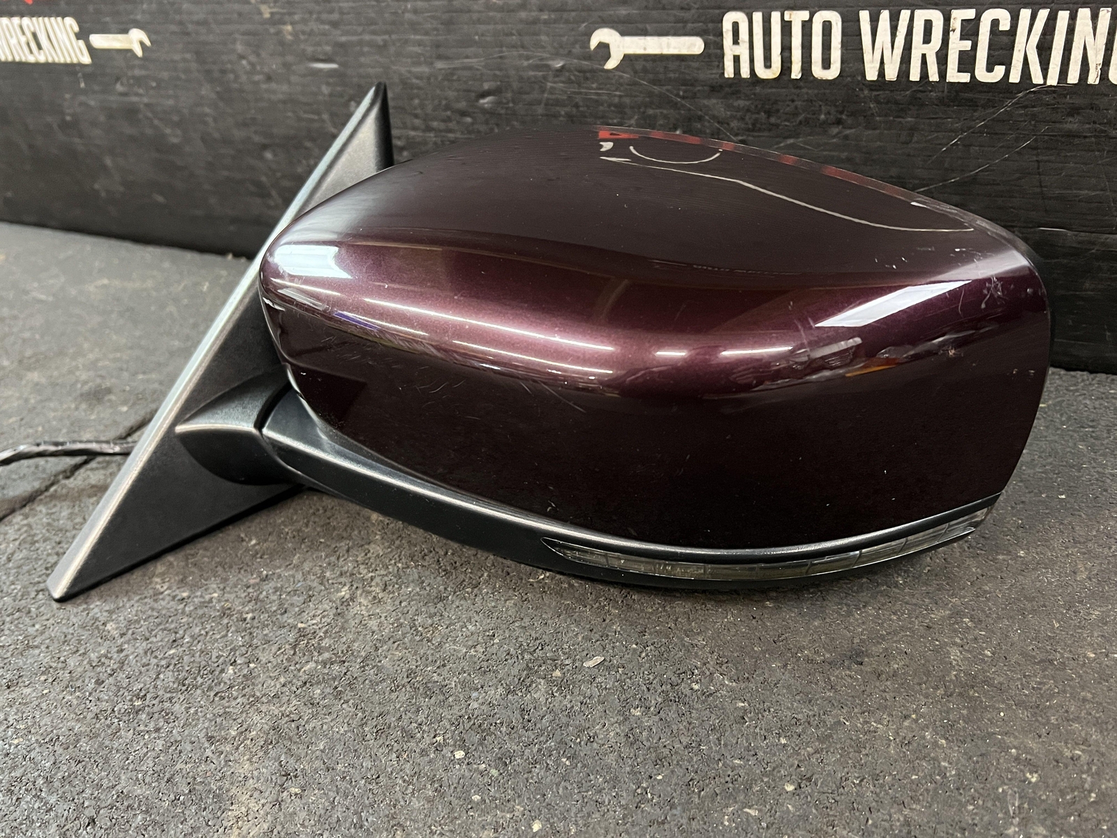 14-17 MASERATI GHIBLI POWER FOLD HEATED DRIVER SIDE VIEW MIRROR BORDEAUX 120/B