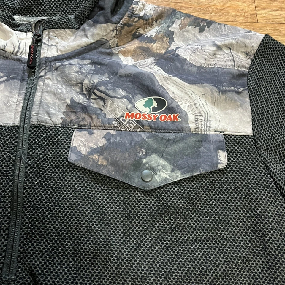 Mossy Oak Camo Jacket Mens Extra Large Hunting Camouflage Full Zip Up Sweater - Image 3 of 4