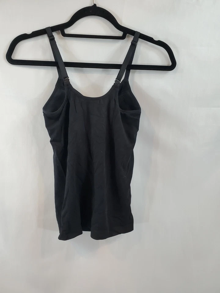 Camisola Breezies para mujer negra sin costuras soporte suave con sujetador incorporado talla S Foto 3 de 4