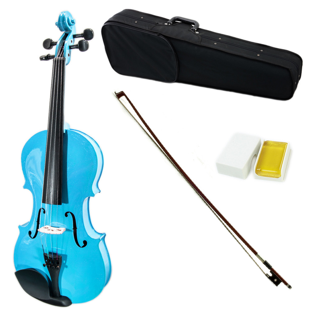 SKY 4/4 Full Size Solid Wood SKY Blue Violin with case