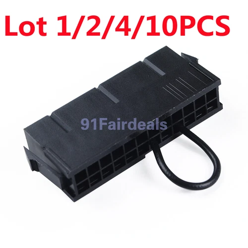 LOT 24 Pin Female ATX PSU Power Connector Starter Tester Start up Jumper Bridge