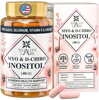 Myo-inositol & D-chiro Inositol Supplement for Women - Ideal 401 Ratio Comple...
