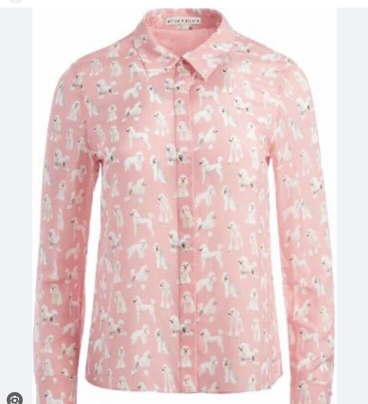 8 Alice & Olivia Willa Poodle Top Blouse Silk Pink XS | eBay 8 Alice & Olivia Willa Poodle Top Blouse Silk Pink XS | eBay
