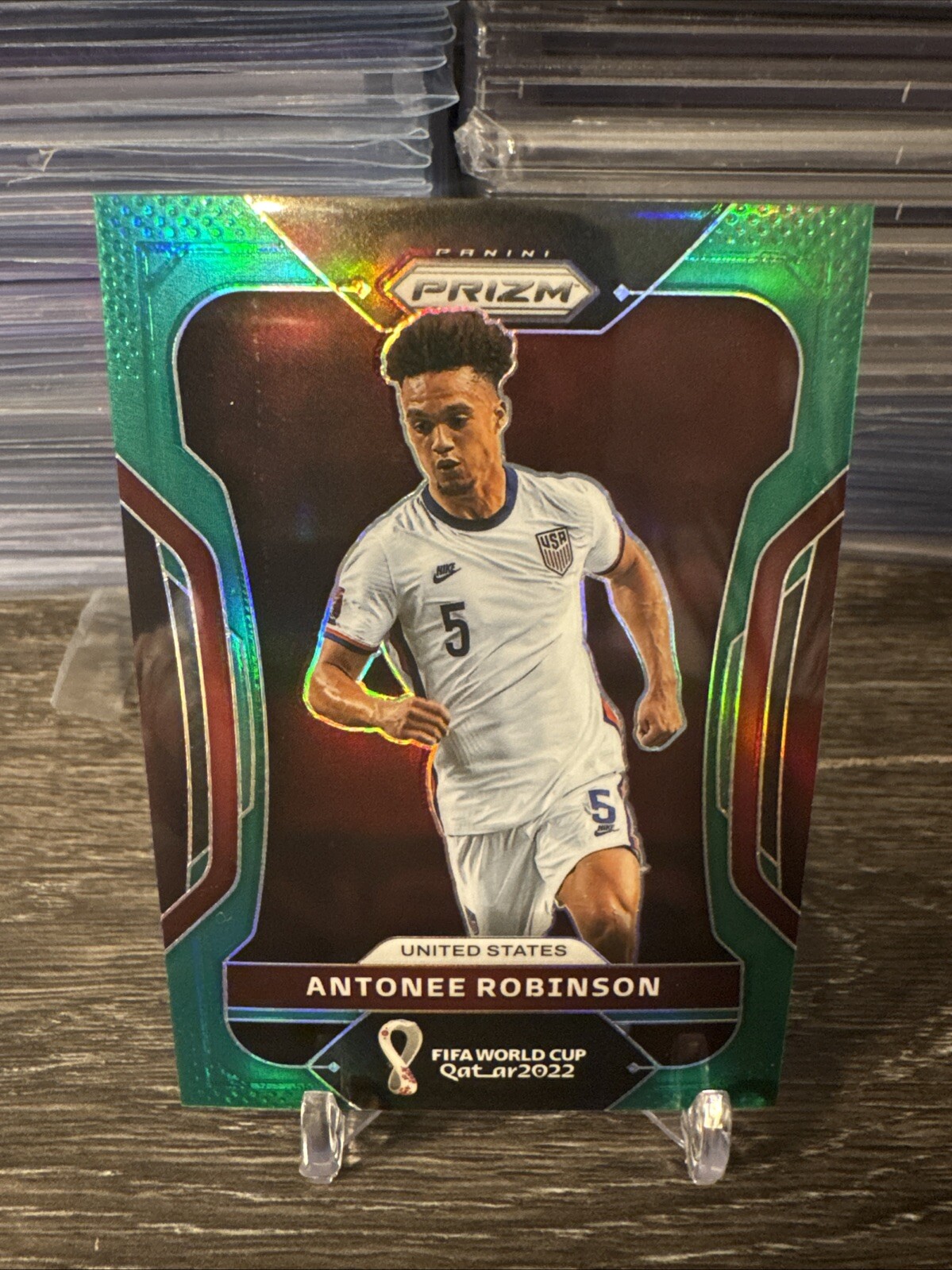 2022 PANINI PRIZM GREEN FIFA WORLD CUP QATAR ANTONEE ROBINSON #1/5