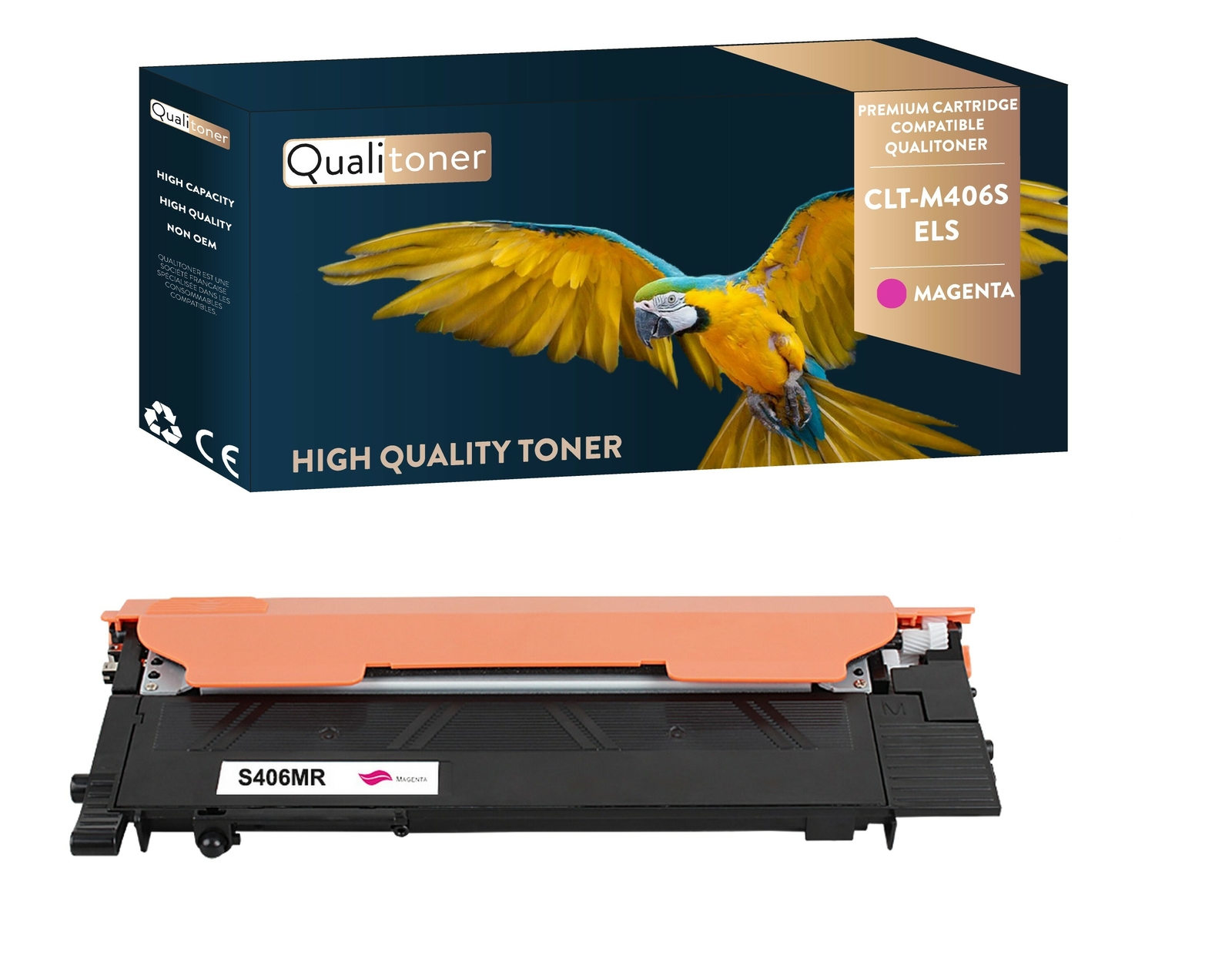 Toner magenta compatible Samsung CLT-M406S pour des impressions laser nettes et fluides