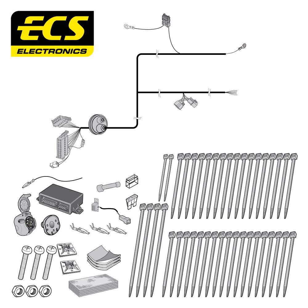Cableado eléctrico específico para automóvil ECS 7 pines para Mitsubishi L200 2015 a 2019