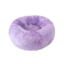 Donut Plush Pet Dog Cat Bed Fluffy Soft Warm Calming Bed Sleeping Kennel Nest