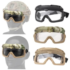 Tactical Airsoft Paintball Goggles Army Windproof CS Wargame Protective Glasses