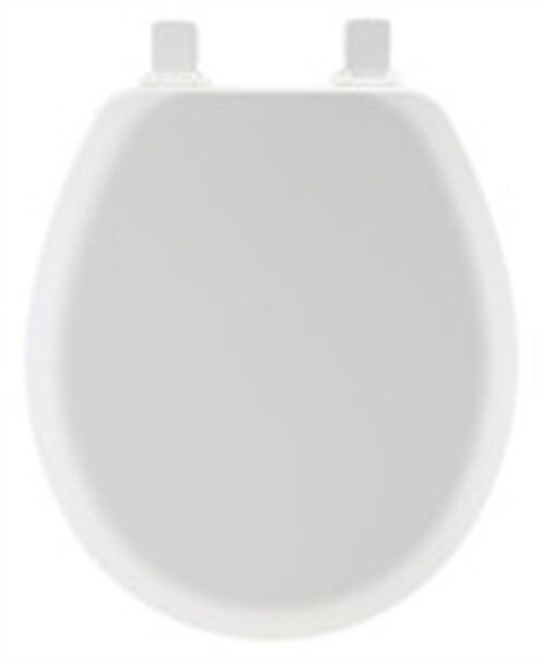 Mayfair Bemis 41EC-000 Lift-Off-White Round Plastic Enameled Wood Toilet Seat