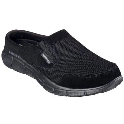 Skechers Equalizer Coast to Coast Herren Pantoletten Clogs Schwarz 51519 BBK