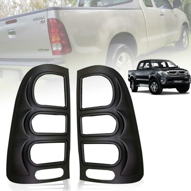 Tail Light Rear Lamp Cover Matte Black For Toyota Hilux SR5 MK6 Pickup