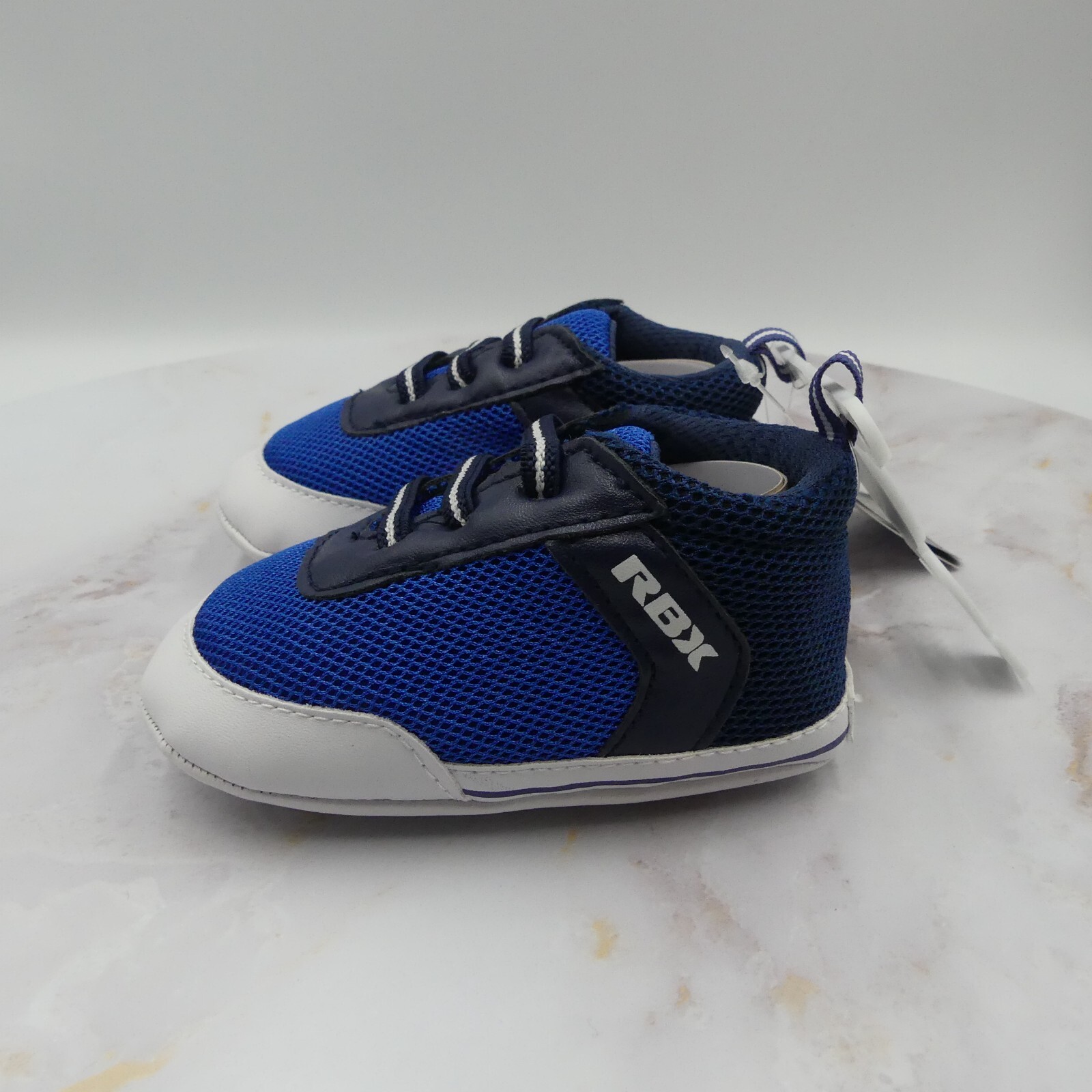 Baby Boys Size 4 Navy Blue Infant Sneakers Slip On Soft Sole