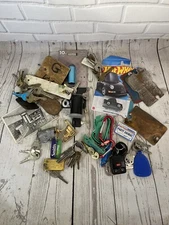 Vintage Estate Junk Drawer Lot Guys Stuff Automotive Keys, Money Clip, Misc.