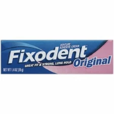 24 PACKS : Fixodent Denture Adhesives Cream, Original - 1.4 Oz