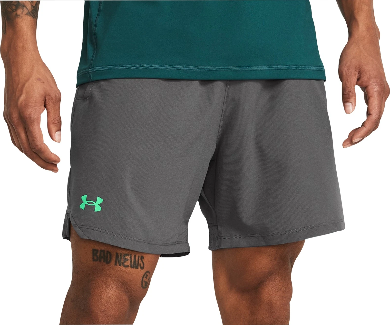 Under Armour Vanish Woven Mens Training Shorts Grey 6 Inch Gym Excerise Workout