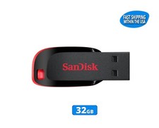 SanDisk Cruzer Blade 32GB USB 2.0 Flash Drive Thumb Drive Pen Drive