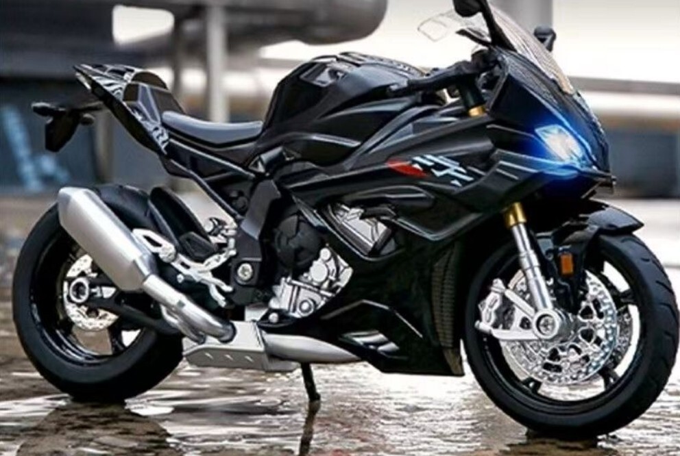 Automaxx 1:12 Scale 2009 BMW S1000RR Plastic Motorcycle Model Bike Toy Black