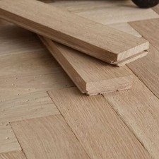 10" Tumbled Solid Oak Parquet 250x70x22 Rustic Herringbone Flooring H25T