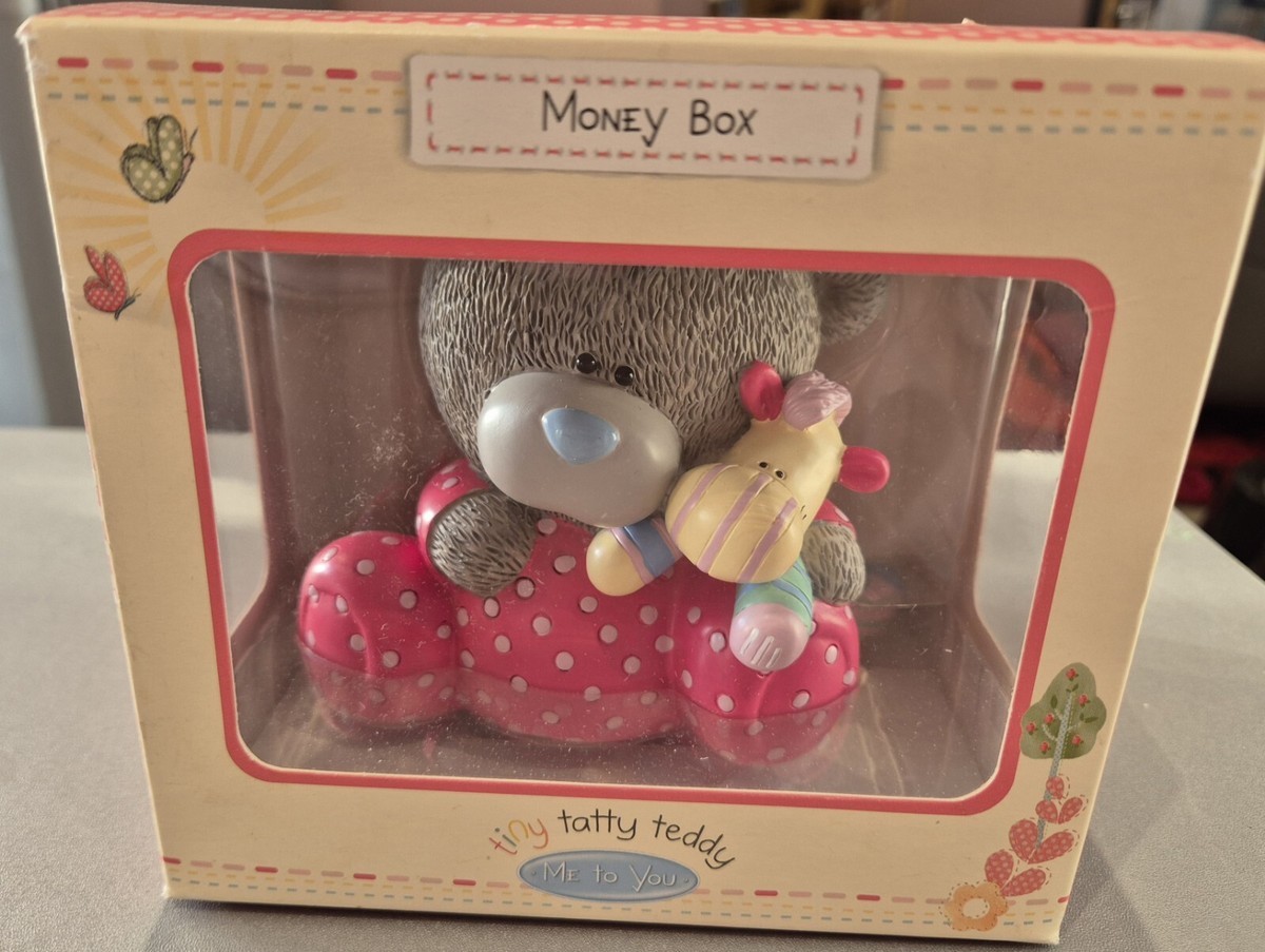 ME TO YOU BEAR FIGURINE TINY TATTY TEDDY MONEY BOX BOXED EXTREMELY