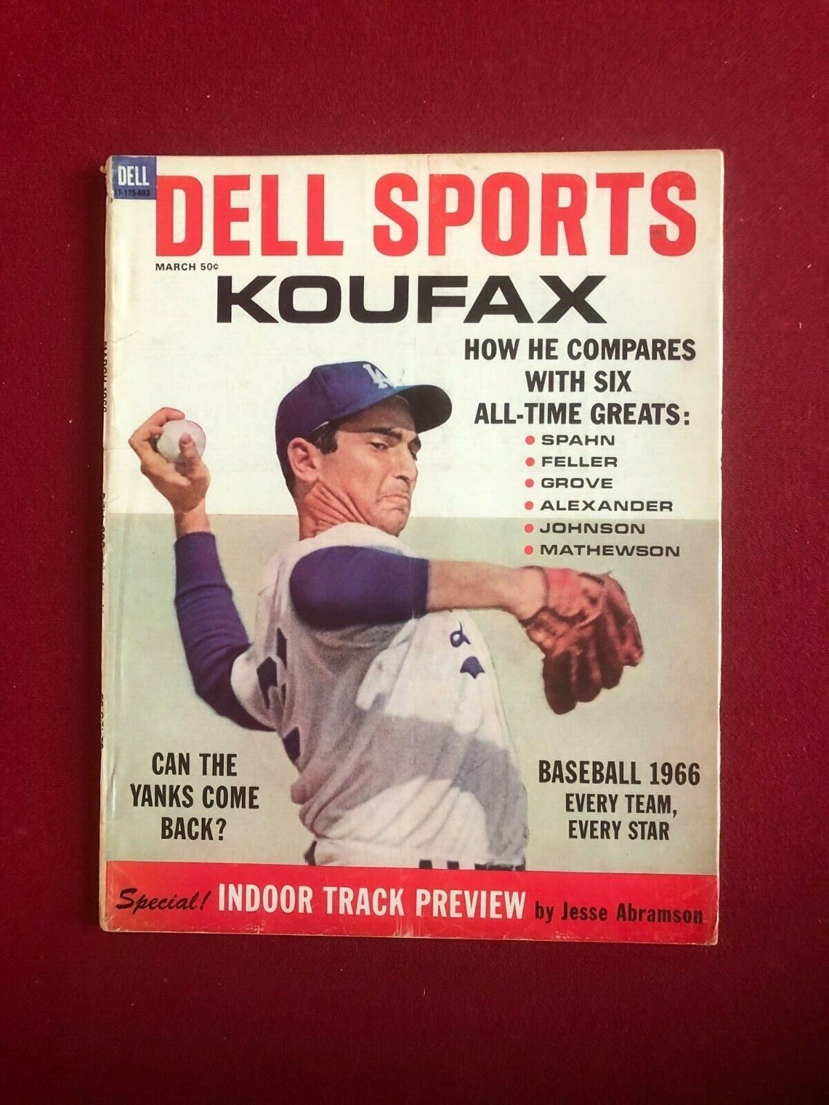Lot Detail - May 1966 Dell Sports Magazine- Sandy Koufax cover!