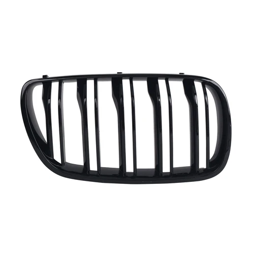Gloss Black Double Line Front Kidney Grille Grill For 2007-2010 BMW X3 E83 ABS - Foto 10 di 10