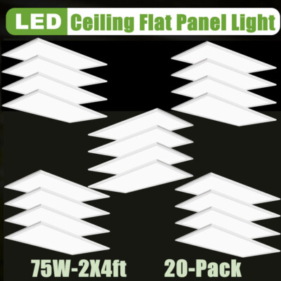 2x4 FT LED Flat Panel Light 75 Watt,Back-Lit Drop Ceiling Lights Troffer Fixture