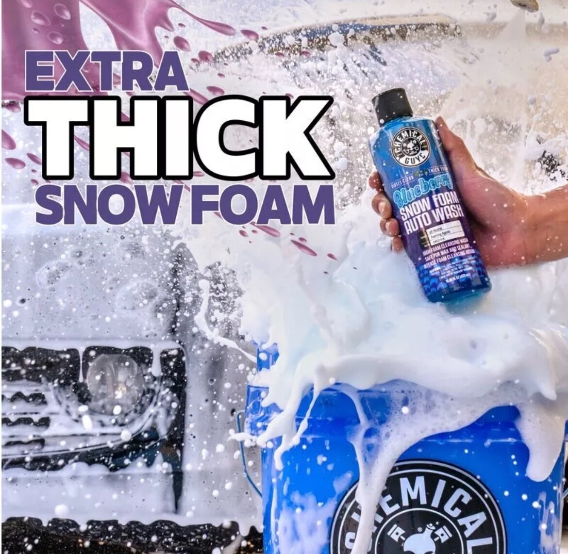Chemical Guys Blueberry Snow Foam Auto Wash Cleanser 16oz Limited Edition Scent