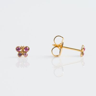 Studex Ohrstecker Gold 9 kt Schmetterling hellrose