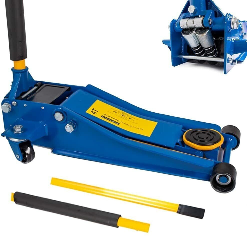 Crick Auto 4 Ton Sollevatore Idraulico Robusto Doppio Pistone Ribassato
