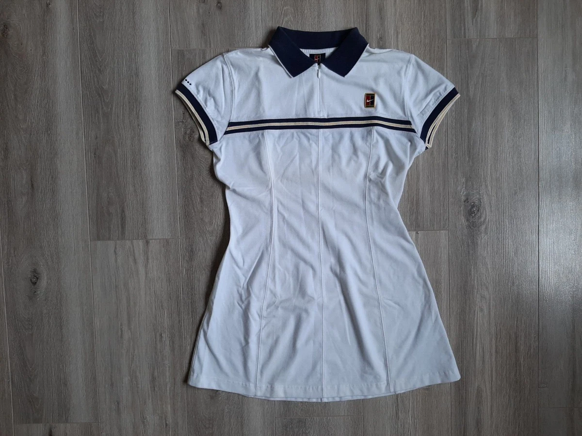 Nike Tennis Dress Vintage Women Size S White 1995 eBay