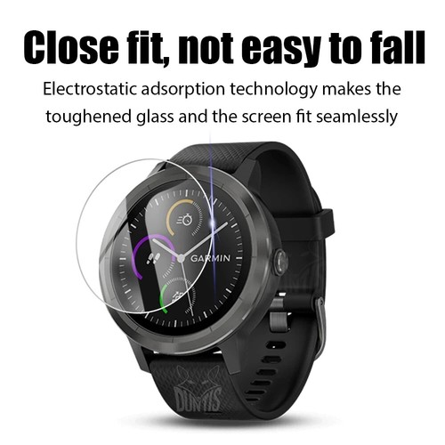 2x Premium Tempered Glass Screen Protector Saver For Garmin Vivoactive 3 Trainer - Picture 3 of 7