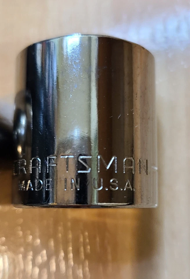 NOS 9 Pc Craftsman SAE 3/8” Drive 12 Pt Sockets G Series Vintage - Image 4 of 4