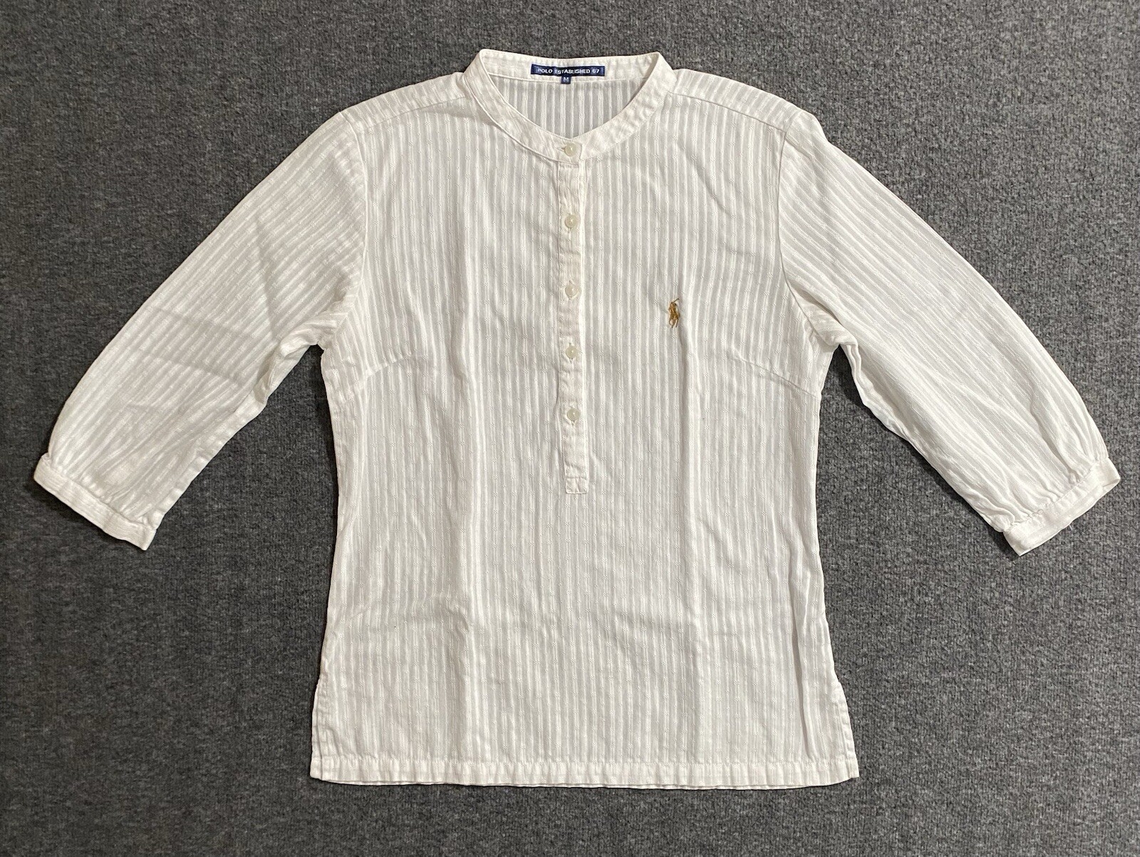 Women's Classic White Polo Shirt Size M by POLO Established 67