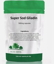 Cápsulas Super Sod Gliadin 500MG - Apoyo antioxidante y digestivo para la salud