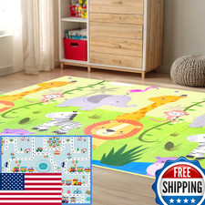Extra Large 2 Graphics in 1 Foldable Baby Play Mat/Tummy Time Mat  71  x59  Play