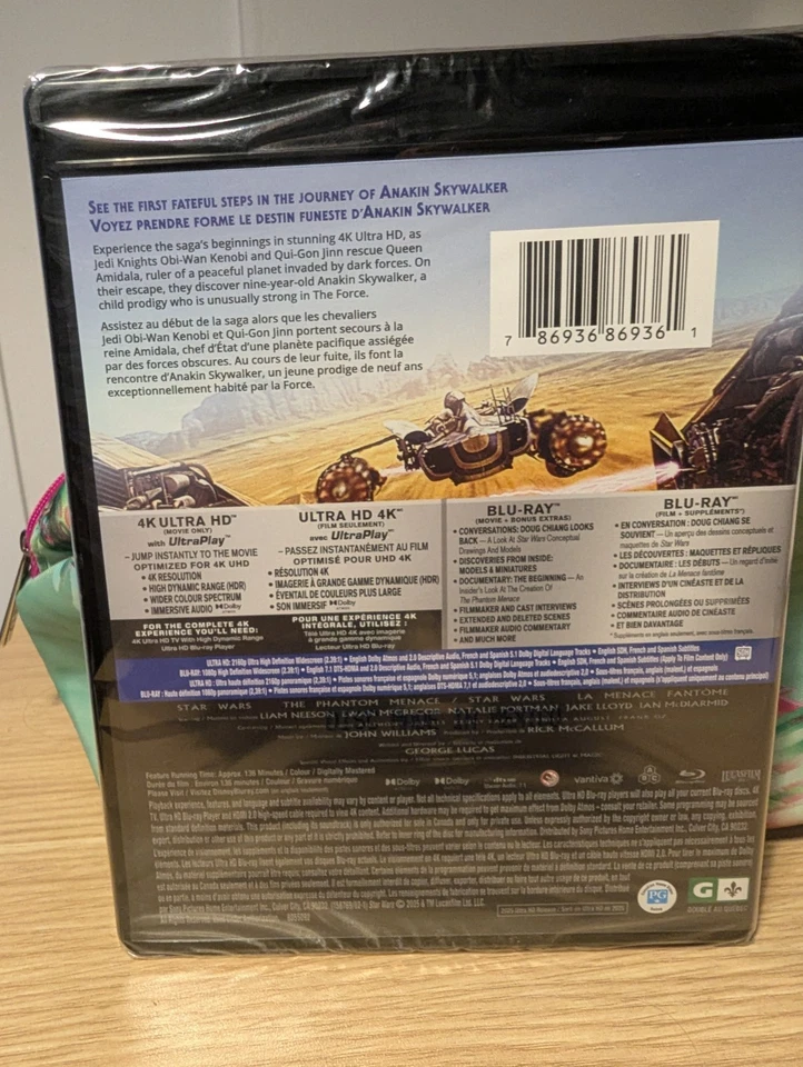 Star Wars Episodio 1 La Amenaza Fantasma 4K UHD NUEVO SELLADO Foto 2 de 2