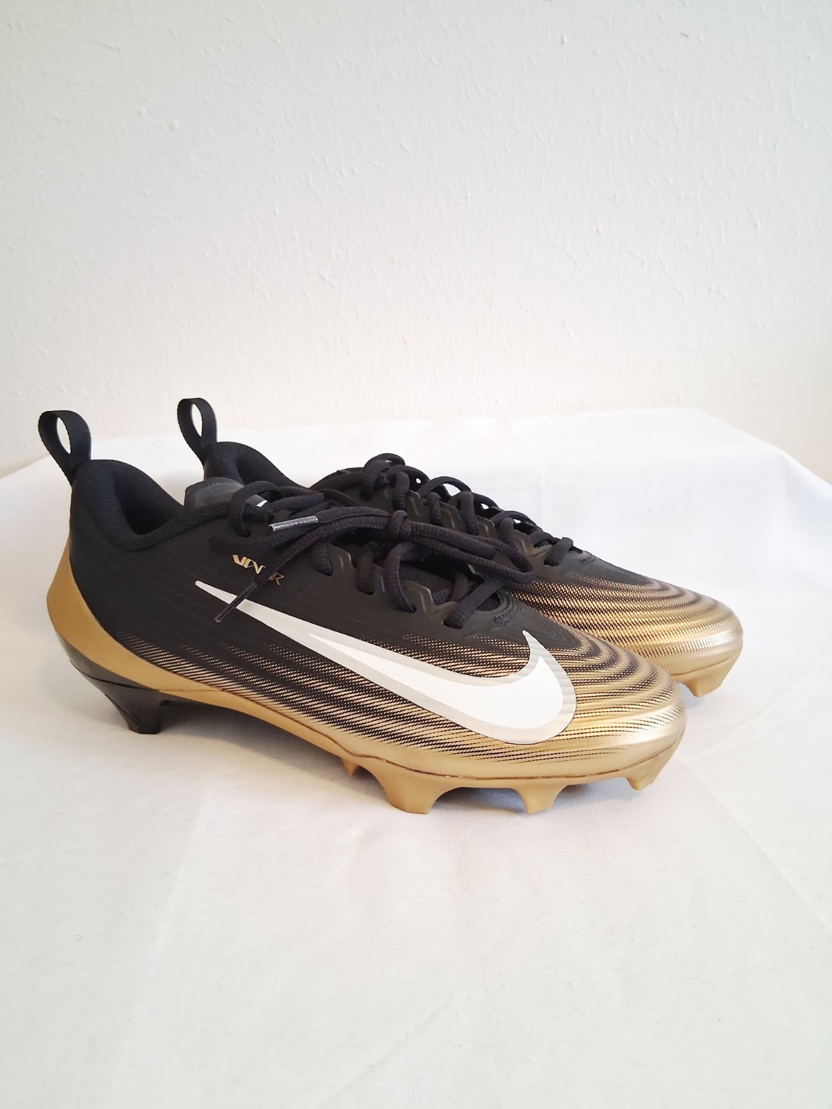 Nike Vapor Speed 3 Gold Black Football Cleats Mens Size 9.5  thumbnail 6
