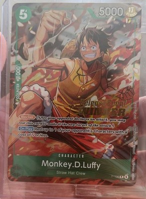 Monkey. D. Luffy P-135 Pre Release Winner Stamp One Piece TCG OP-16 NEU