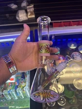 Glass Bong Water Pipe Smoking Bong Beaker + 14mm Bowl hookah USA