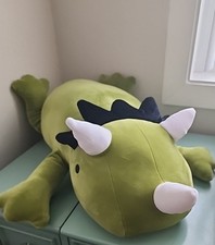Target Pillowfort Green Dinosaur Triceratops Plush Large 24" Toddler Pillow Toy