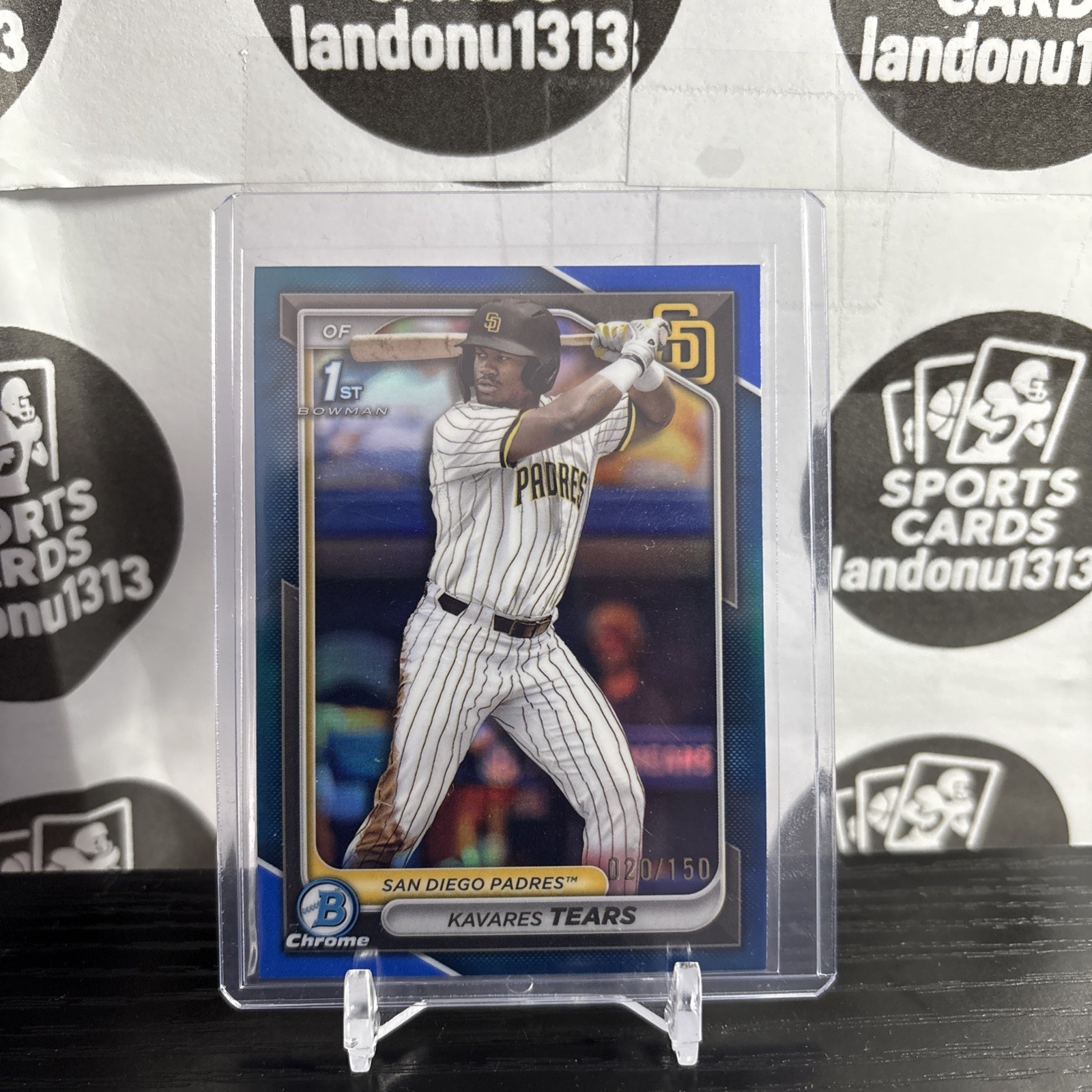 2024 Bowman Draft - Chrome Kavares Tears #BDC-57 Blue Refractor /150 (RC)