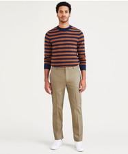 Dockers Men Stain Defender Straight Fit Khaki Pants British Khaki Size 38X32