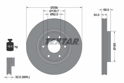 2x BRAKE DISC 92309803 FOR NISSAN 402061LB0A 402061LB1A - Picture 2 of 6