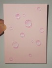 ACEO Original pink dew 2 water drops Acrylic painting.