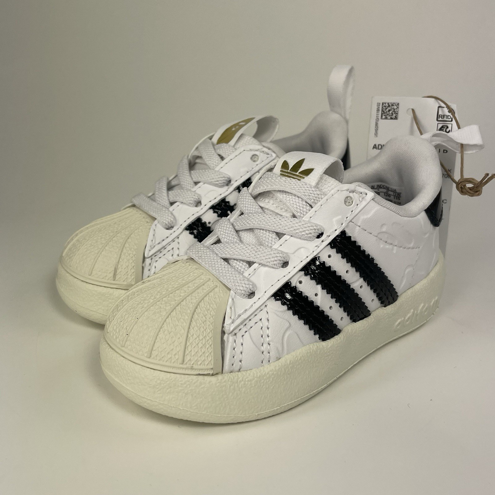 - Toddler Sz 5 K- White Shell Toes Jq2401