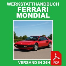 Workshop Manual Ferrari Mondial 1980-1993 Repair Manual CD PDF DE