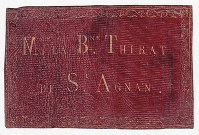 ExLibris Mme Auguste Thirat De Saint-Agnan Ex-Libris Bookplate XVIII