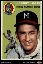 1954 Topps #122 Johnny Logan Braves 6 - EX/MT