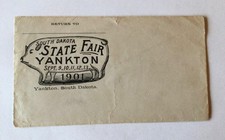 Rare South Dakota State Fair Yankton 1901 Advertsing Postal Cover