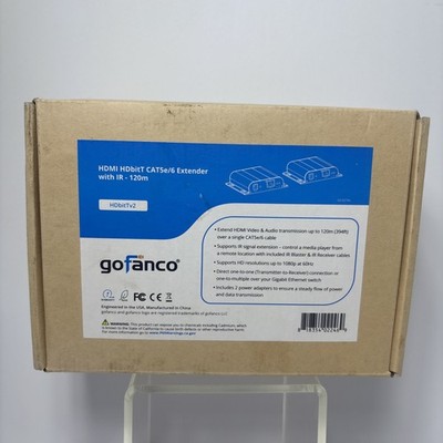 GoFanco HDbitTv2 HDMI Extender Kit (TX + RX) 1080p Over Cat5e/6 IR V2.0 - NEW!